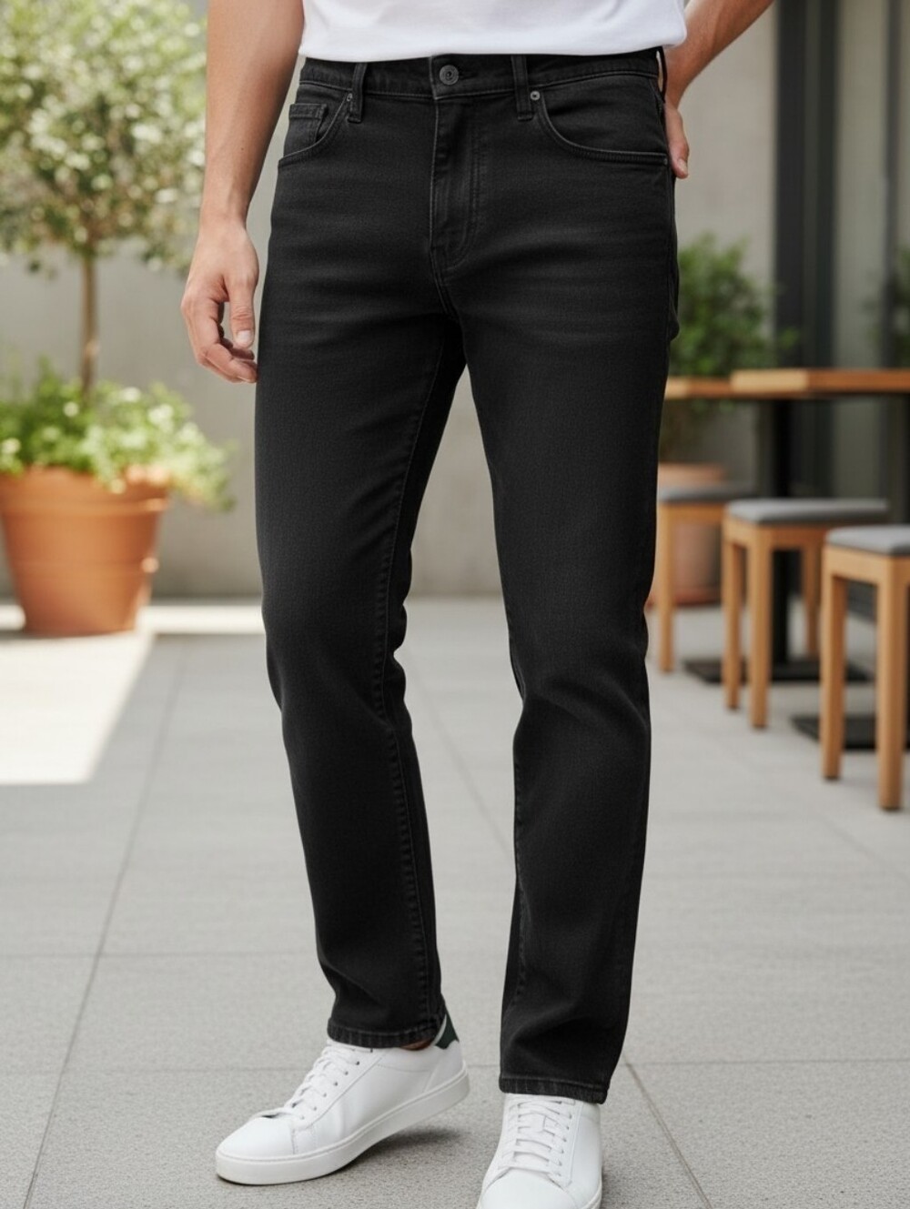 COS Men's Black‎ Tapered Jeans 28X32 NWT Full Length Minimal Neutral Button $135